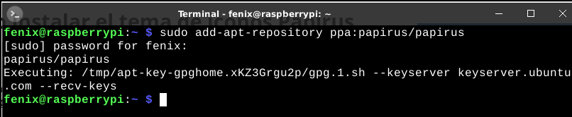 Añade repositorios vía apt (Raspbian no lo permite)